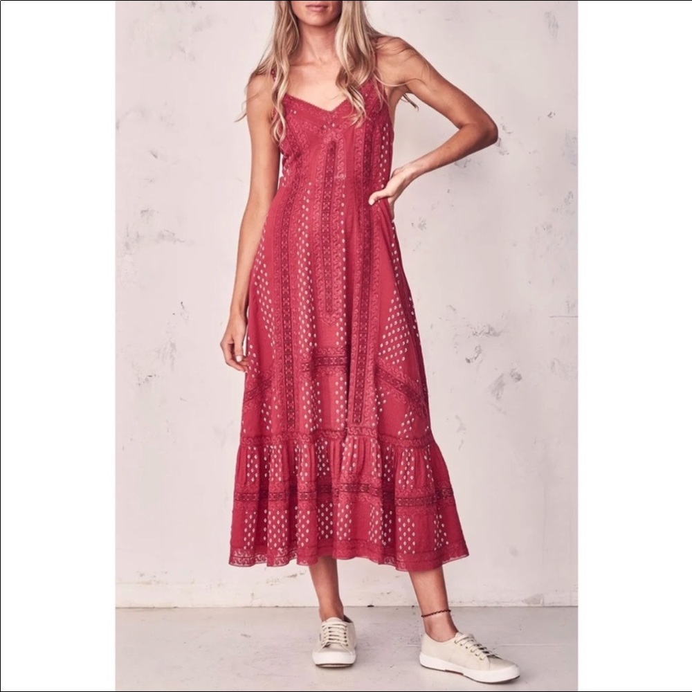 LoveShackFancy Amour Ikat Marlow Midi Dress